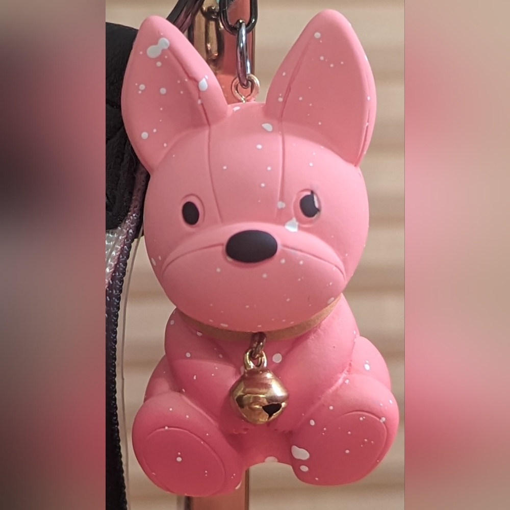Pink Ombre Frenchie Purse Charm/Keychain